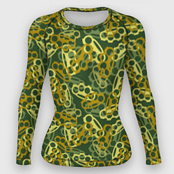 Рашгард женский Зелёные кастеты, цвет: 3D-принт