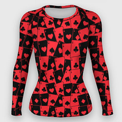 Женский рашгард Тузы черно-красные