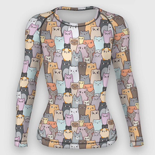 Женский рашгард Котики / 3D-принт – фото 1