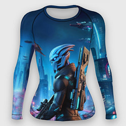Женский рашгард Mass Effect - neon glow fantastic