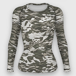 Рашгард женский Фактурный камуфляж, цвет: 3D-принт