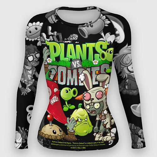 Женский рашгард Растения против зомби персонажи / 3D-принт – фото 1