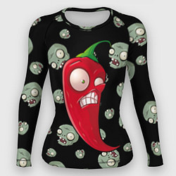 Рашгард женский Перчик из игры растения против зомби, цвет: 3D-принт