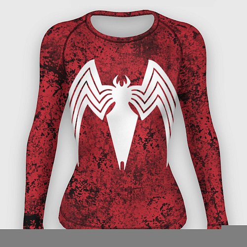 Женский рашгард Знак венома на красном / 3D-принт – фото 1