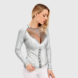 Рашгард женский Костюм невесты с ожерельем, цвет: 3D-принт — фото 2