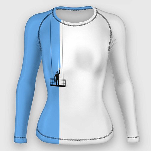 Женский рашгард Моляр красит стену / 3D-принт – фото 1