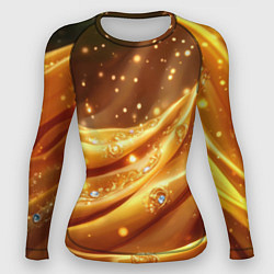 Женский рашгард Золотая ткань с блестками