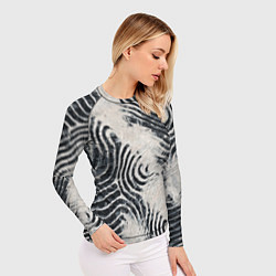 Рашгард женский Текстура гранж - абстрактные линии, цвет: 3D-принт — фото 2