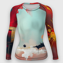 Рашгард женский Сюрреалистичная абстракция, цвет: 3D-принт