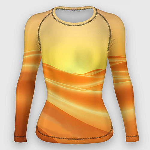 Женский рашгард Золотые пески / 3D-принт – фото 1