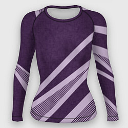 Рашгард женский Фиолетовый абстрактный с полосой, цвет: 3D-принт