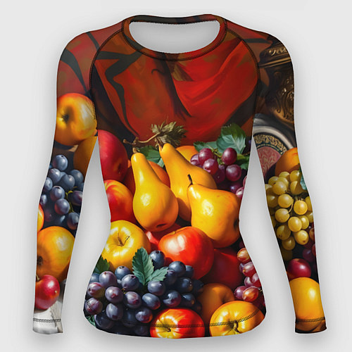 Женский рашгард Фруктовый натюрморт / 3D-принт – фото 1