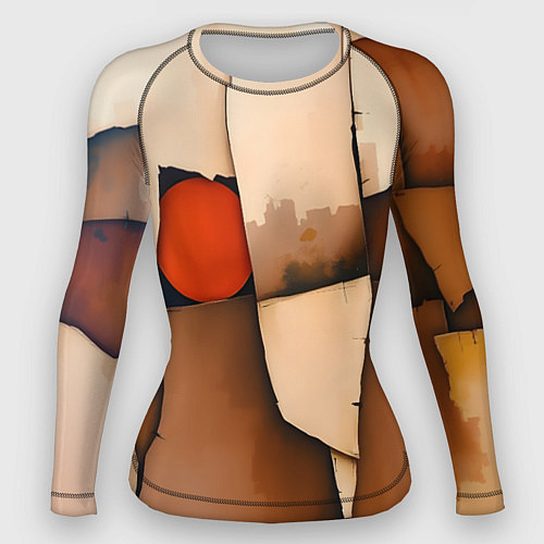 Женский рашгард Фрагментированная композиция / 3D-принт – фото 1