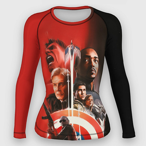 Женский рашгард Капитан Америка Новый мир / 3D-принт – фото 1