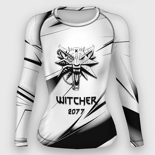 Женский рашгард Ведьмак stripes / 3D-принт – фото 1