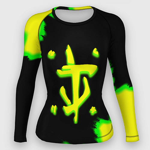 Женский рашгард Doom огненное лого краски / 3D-принт – фото 1