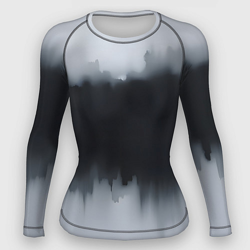 Женский рашгард Разводы черной краски / 3D-принт – фото 1