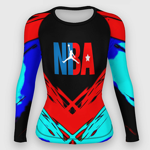 Женский рашгард NBA краски геометрия / 3D-принт – фото 1