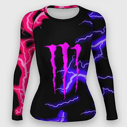 Женский рашгард Monster energy неоновый шторм