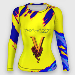 Женский рашгард Cyberpunk краски неоновые