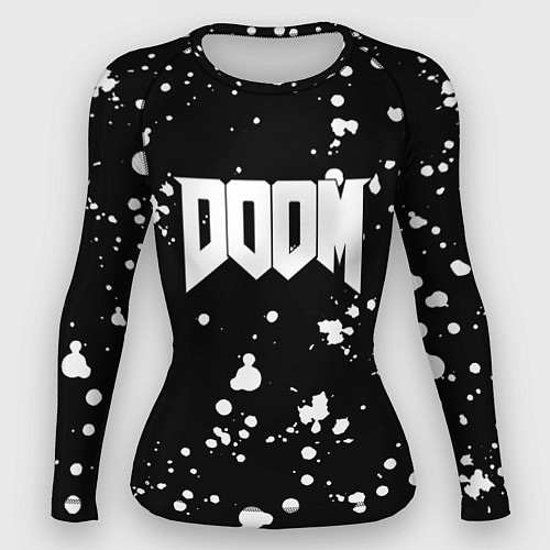 Женский рашгард Doom белые краски всплеск / 3D-принт – фото 1