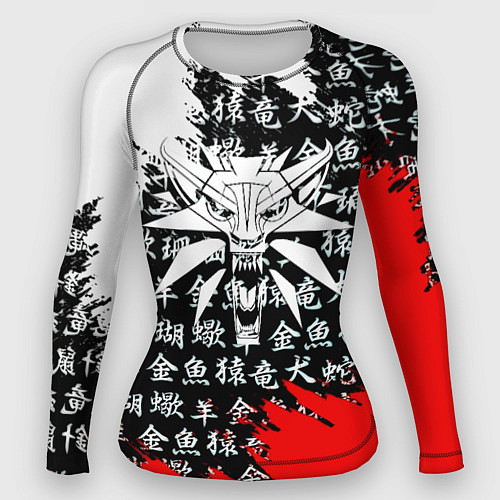 Женский рашгард Ведьмак япония краски / 3D-принт – фото 1