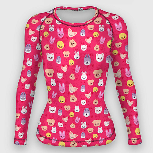 Женский рашгард Skzoo pattern pink / 3D-принт – фото 1