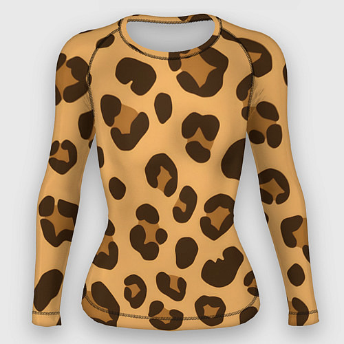 Женский рашгард Коричневые пятна леопарда / 3D-принт – фото 1