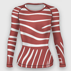 Женский рашгард Полоски красной зебры
