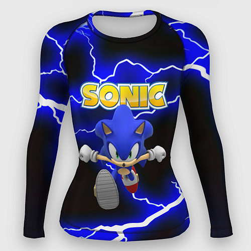 Женский рашгард Sonic storm electro / 3D-принт – фото 1