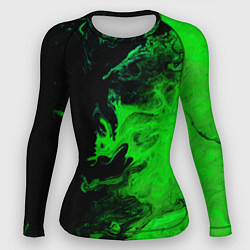Рашгард женский Color green black, цвет: 3D-принт