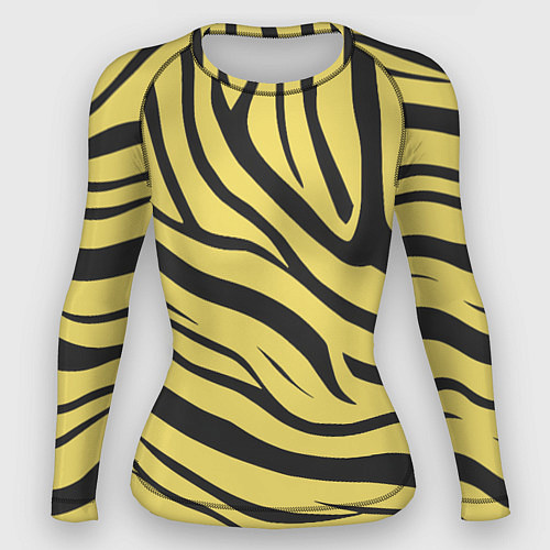 Женский рашгард Светлый тигровый паттерн / 3D-принт – фото 1