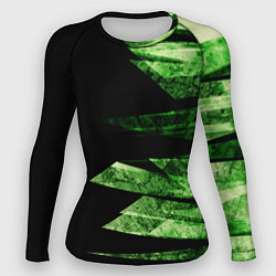 Женский рашгард Color green black