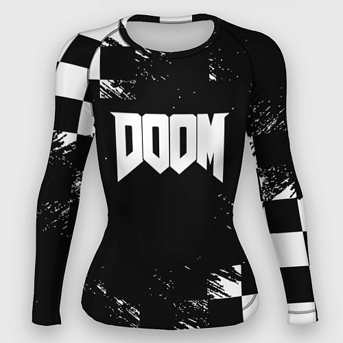 Женский рашгард Doom краски клетка / 3D-принт – фото 1