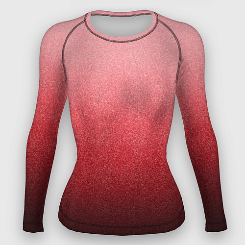 Женский рашгард Мягкий градиент красно-розовый текстура крошка / 3D-принт – фото 1