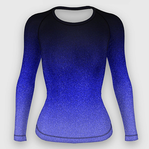Женский рашгард Градиент индиго из чёрно в синий текстура крошка / 3D-принт – фото 1