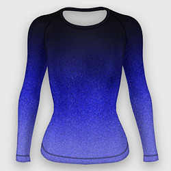 Женский рашгард Градиент индиго из чёрно в синий текстура крошка