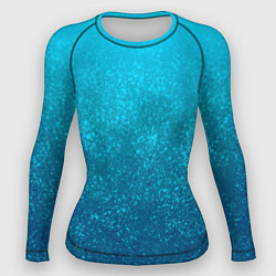 Женский рашгард Лазурный голубой текстурный градиент