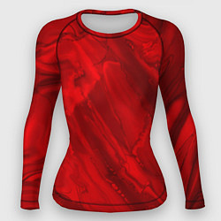 Рашгард женский Красный камень абстракция, цвет: 3D-принт