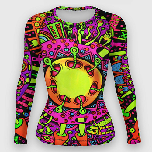 Женский рашгард Кислотные грибы оптические / 3D-принт – фото 1
