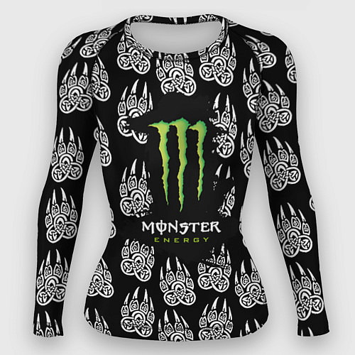 Женский рашгард Monster energy медвежьи лапы / 3D-принт – фото 1