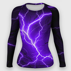 Рашгард женский Color purple black, цвет: 3D-принт