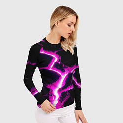 Рашгард женский Color pink black, цвет: 3D-принт — фото 2
