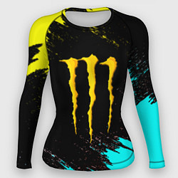 Рашгард женский Monster energy краски текстура, цвет: 3D-принт