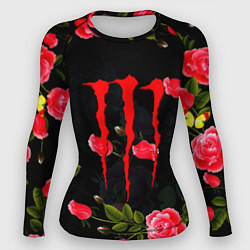 Рашгард женский Monster energy rose steel, цвет: 3D-принт