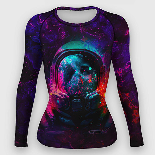 Женский рашгард Космонавт в пылающем космосе / 3D-принт – фото 1