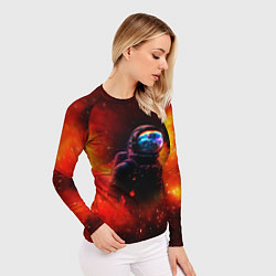 Рашгард женский Космос огненный, цвет: 3D-принт — фото 2