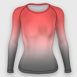 Женский рашгард Бледный красно-серый градиент