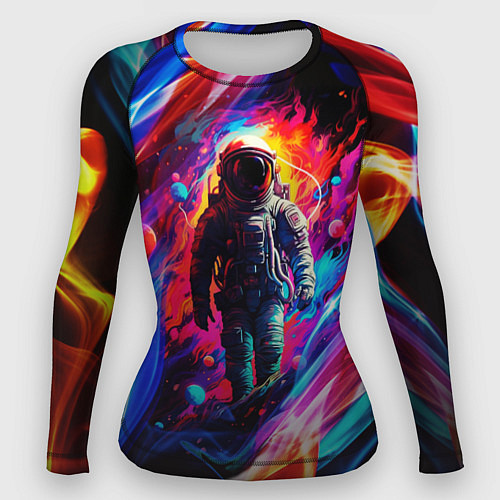 Женский рашгард Космос пламенный / 3D-принт – фото 1
