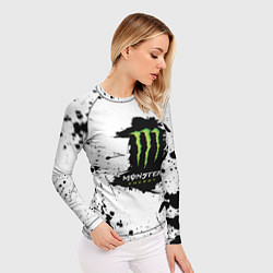 Рашгард женский Monster energy брызги красок, цвет: 3D-принт — фото 2